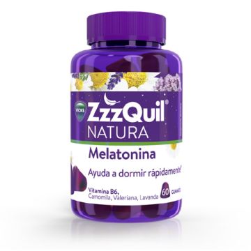 Vicks Zzzquil Natura Melatonina Sabor Frutos Bosque 60 Gominolas