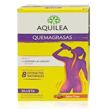 Aquilea Quemagrasas Silueta Sabor Fresa 15 Sticks Solubles