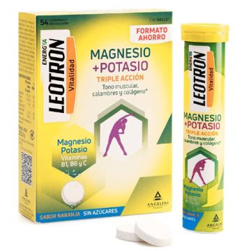 Angelini Leotron Vitalidad Magnesio+Potasio 54Comp Efervescentes