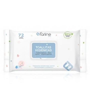 Farline Bebe Toallitas Higienicas con Tapa 72 Uds