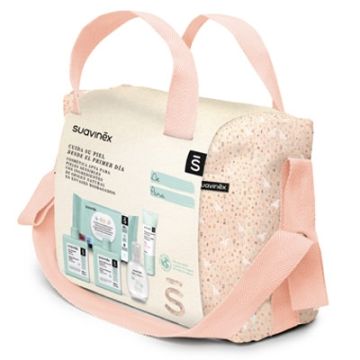 Suavinex Bolso Cosmetica Bebe Rosa-Coral 5 Productos