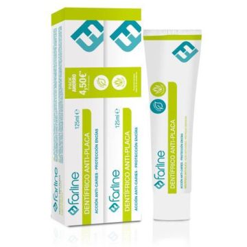 Farline Dentifrico Anti-placa Menta y Aloe Vera Duplo 2x125ml