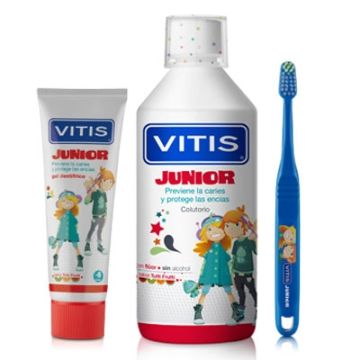 Vitis Junior Colutorio 500ml +Gel Dentifrico 75ml+Cepillo