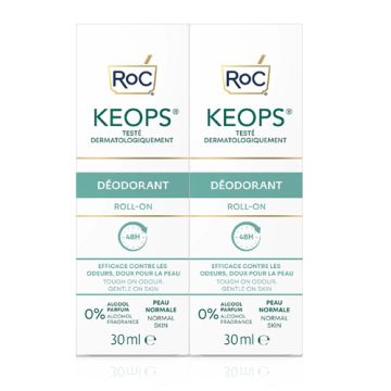 Roc Keops Desodorante Roll-On Piel Normal Duplo 2x30ml