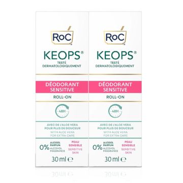 Roc Keops Desodorante Roll-On Piel Sensible Duplo 2x30ml