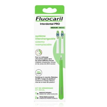 Fluocaril Interdental Pro Kit Incial Mango + Recambio Medio 2 Uds