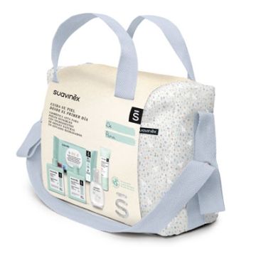 Suavinex Bolso Cosmetica Bebe Azul 5 Productos