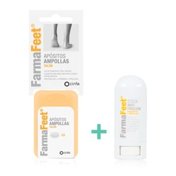 Farma Feet Apositos Ampollas Talon 5 Uds + Stick Antiapollas 8ml