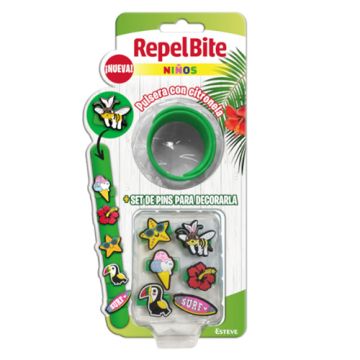 Repel Bite Niños Pulsera con Citronela + Set de Pins Decoración