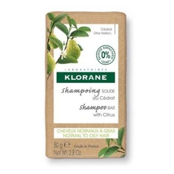 Klorane Champu Solido a la Cidra Cabello Normal-Graso 80g