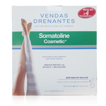 Somatoline Vendas Drenantes Reductoras Maxi Kit 4 Tratamientos