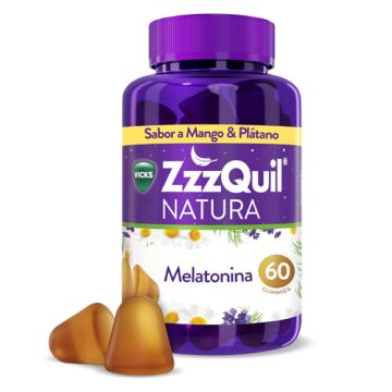 Vicks Zzzquil Natura Melatonina Sabor Mango-Platano 60 Gominolas