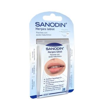 Sanodin Herpes Labial Parches con Acido Hialuronico 15 Uds