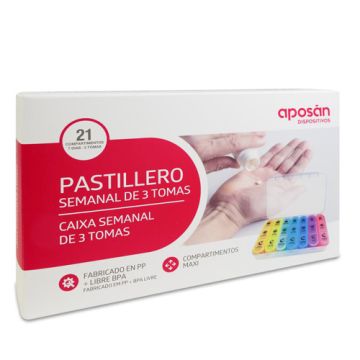 Aposan Dispositivos Pastillero Semanal de 3 Tomas