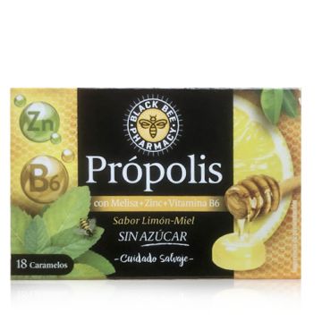 Black Bee Propolis Caramelos Sin Azucar Sabor Limon-Miel 18 Uds