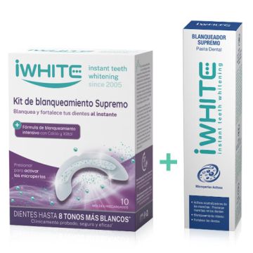 Iwhite kit Blanqueamiento Supremo 10 Moldes + Pasta Dental 75ml