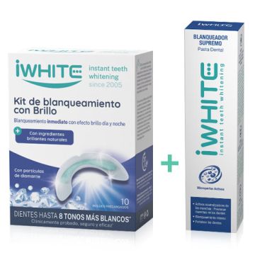 Iwhite Blanqueamiento Brillo 10 Moldes + Pasta Dental 75ml