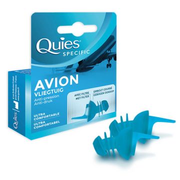 Quies Tapones de Oido Avion Anti-Presion reutilizables 2 Uds