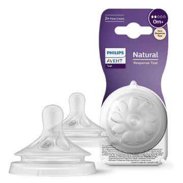 Avent Tetina Natural Response Flujo 2 0m+ 2 Uds