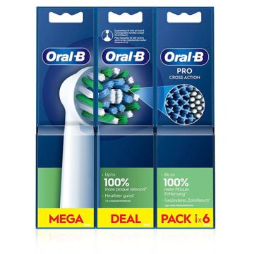 Oral-B PRO Recambio Cepillo Electrico Cross Action 6 Uds