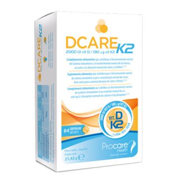 Dcare K2 2000ui Vit D 180ug Vit K2 84 Caps