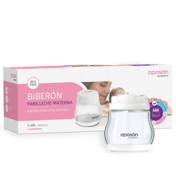 Aposan Maternity Biberon para Leche Materna 150ml + 3 Uds