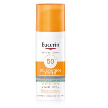 Eucerin Solar Spf50+ Oil Control Gel-Crema Tono Claro 50ml