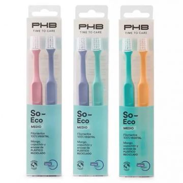 PHB Time To Care So-Eco Cepillo Dental Medio 2 Uds