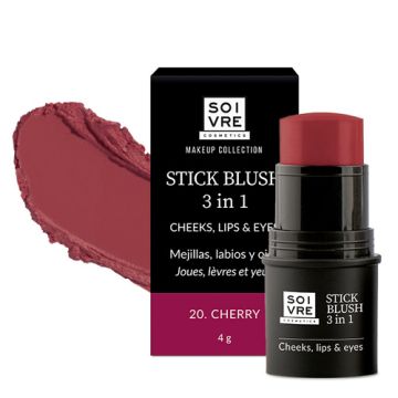 Soivre Stick Blush 3en1 Mejillas Labios Ojos 20-Cherry 4gr