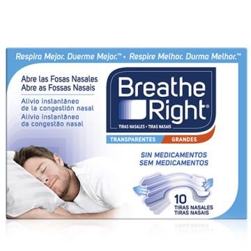 Breathe Right Tira Nasal Transparente Grande 10Uds