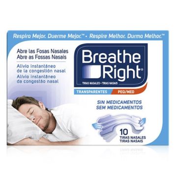 Breathe Right Tira Nasal Transparente Peq/Med 10Uds