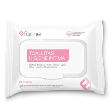 Farline Toallitas Higiene Intima con Tapa 24Uds