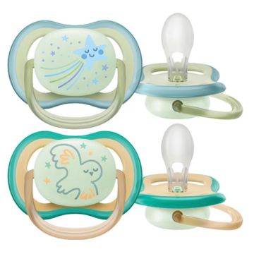 Avent Ultra Air Chupete Silicona Nocturno 0-6m 2 Uds