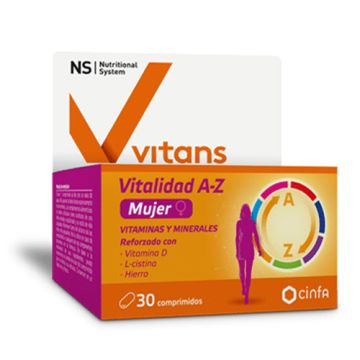 Nutritional System Vitans Vitalidad A-Z Mujer 30Comp