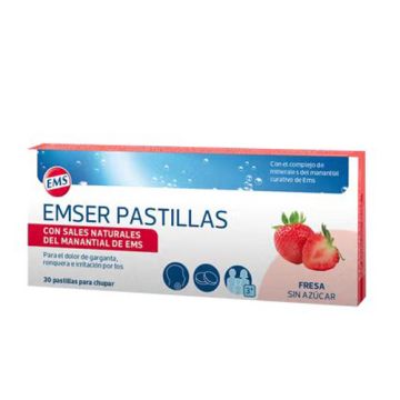 Emser Pastillas para Chupar Fresa 30Uds