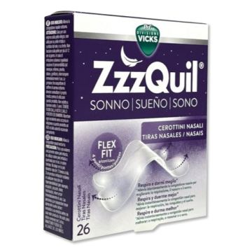 Vicks Zzzquil Sueño Tiras Nasales 26Uds