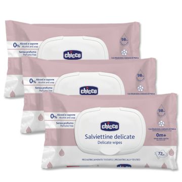 Chicco Toallitas Delicadas con Tapa Triplo 3x72Uds