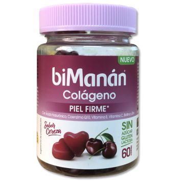 Bimanan Colageno Piel Firme Sabor Cereza 60Gummies