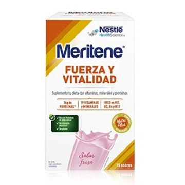 Meritene Fuerza y Vitalidad Sabor Fresa 15 Sobres