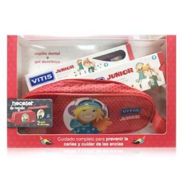 Vitis Junior Gel Dentifrico Fresa 75ml + Cepillo + Mochila