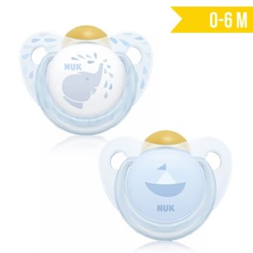 Nuk Classic rose blue chupete t-1 látex 0-6m azul 2 uds