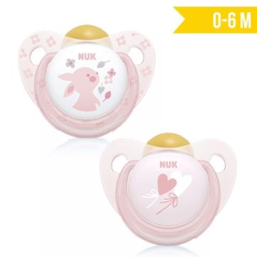 Nuk Classic rose blue chupete t-1 látex 0-6m rosa 2 uds