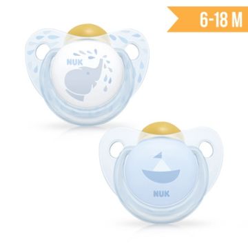 Nuk Baby rose blue chupete anatómico látex 6-18m 2 uds