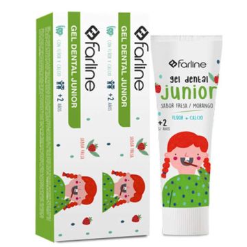 Farline Gel Dental junior Sabor Menta Suave Duplo 2x75ml