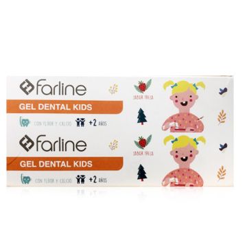 Farline Gel Dental Kids Sabor Fresa Duplo 2x75ml