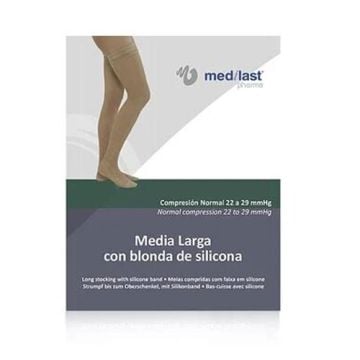 Medilast Media Larga (A-F) Comp Normal B Silicona Negra T-Me