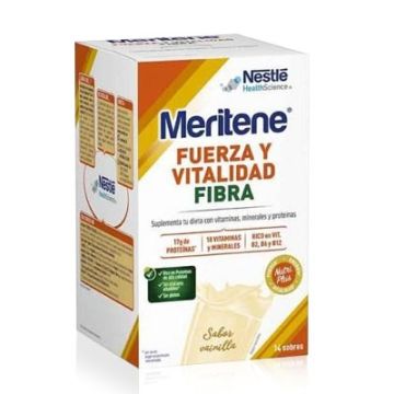 Meritene Fuerza y Vitalidad Fibra Sabor Vainilla 14 Sobres