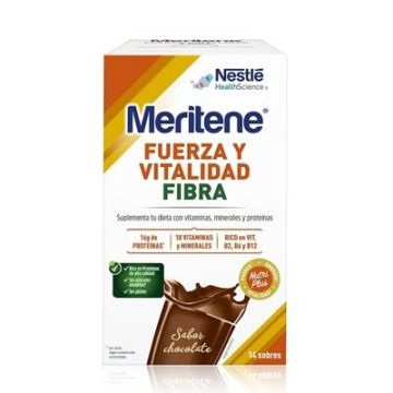 Meritene Fuerza y Vitlalidad Fibra Sabor Chocolate 14 Sobres