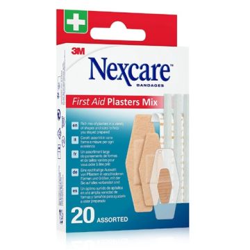 Nexcare Mix de Primeros Auxilios Tiras y Apositos Surtidos 20 Uds