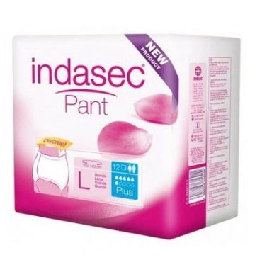 Indasec Pant Plus Unisex T/Gde 12Uds